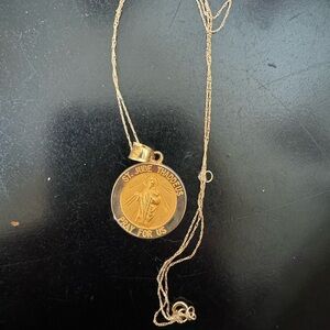 14kt yellow gold st Jude necklace